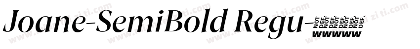 Joane-SemiBold Regu字体转换